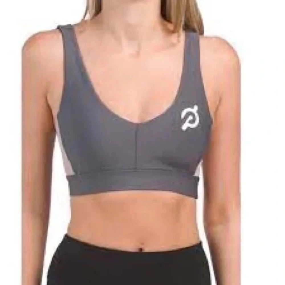 PELOTON | Color Block V-neck Bra Top Size Small